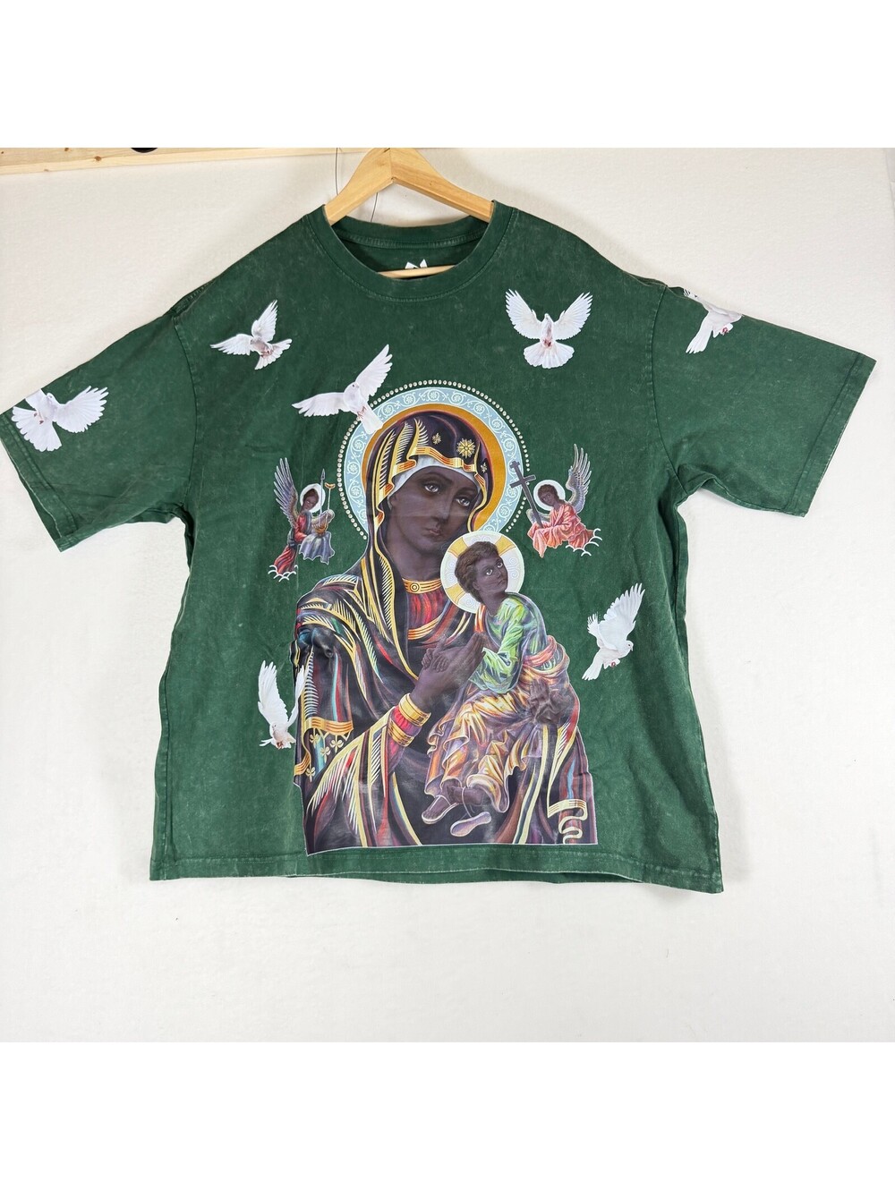 Noissey Men's Green Religiousβ Graphic T-Shirt Size XXL A-5